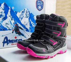 Зимові Термочеревички з Мембраною American Club Snow Black