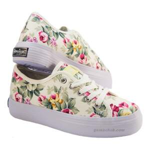 Кеди American Club Beige Flowers